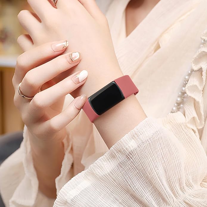3 Pack Bands for Fitbit Charge 6 / Charge 5 Bands Women Men, Soft Silicone Waterproof Adjustable Wristband Replacement Sport Straps for Fitbit Charge 5 / Charge 6 Fitness Tracker