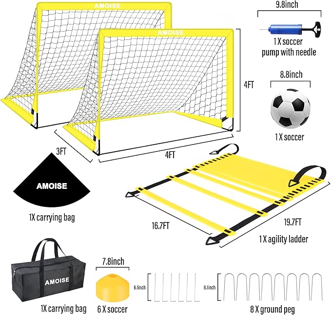 Kids Soccer Goals for Backyard Set of 2