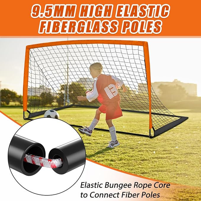 KTRIO Soccer Goal Soccer Net 6x4 ft