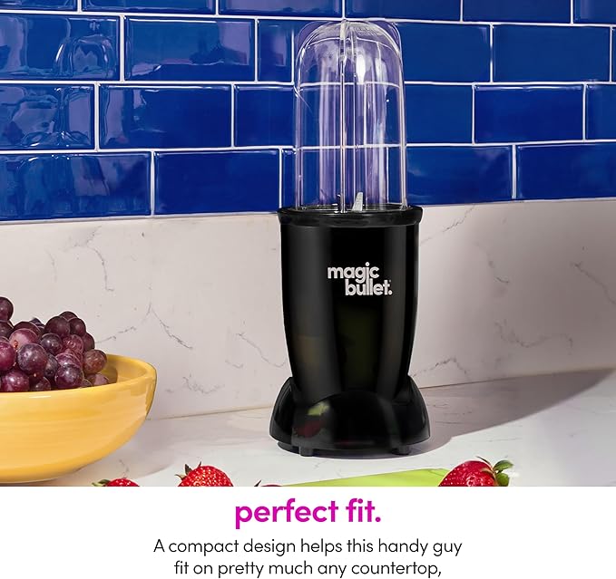 magic bullet Blender, Small, Black, 7 Piece Set