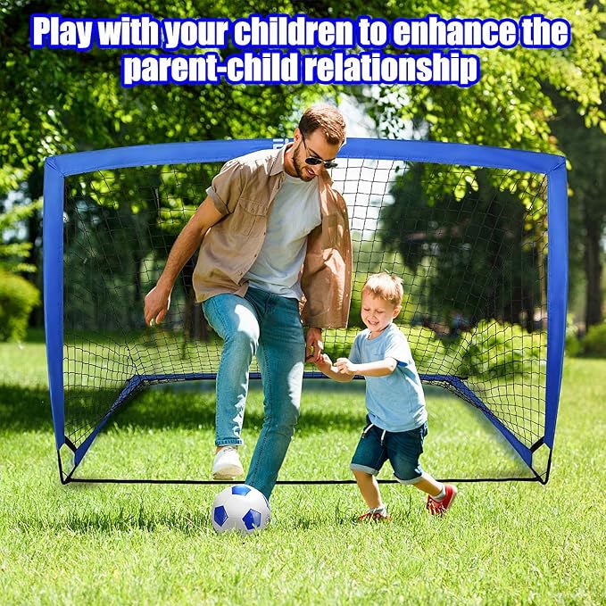 Kids Soccer Goals for Backyard Set of 2 6X4 /4x3 /4x3 ft