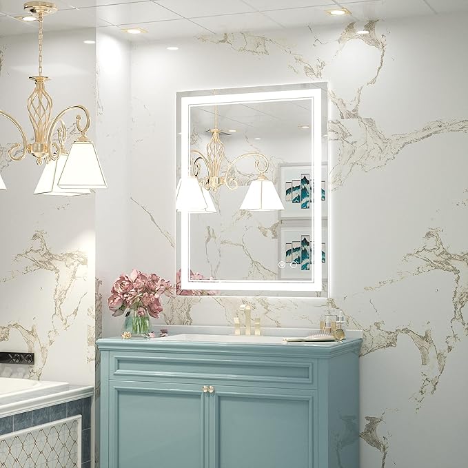 Keonjinn LED Bathroom Mirror 28 x 36 Inch