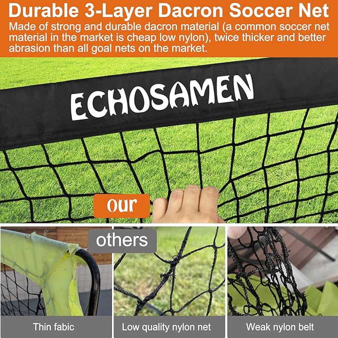 Kids Soccer Goals for Backyard Set 2 of 4' x 3' Soccer 10 Soccer