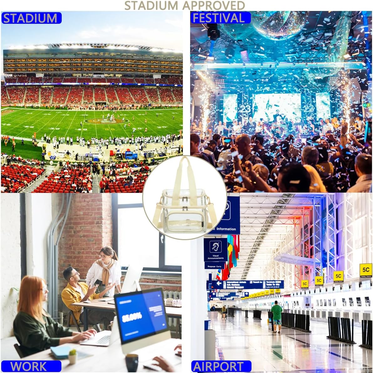 FlowFly Double Layer Cooler Insulated Lunch Bag Adult Lunch Box Large Tote Bag for Men, Women, With Adjustable Strap,Front Pocket and Dual Large Mesh Side Pockets