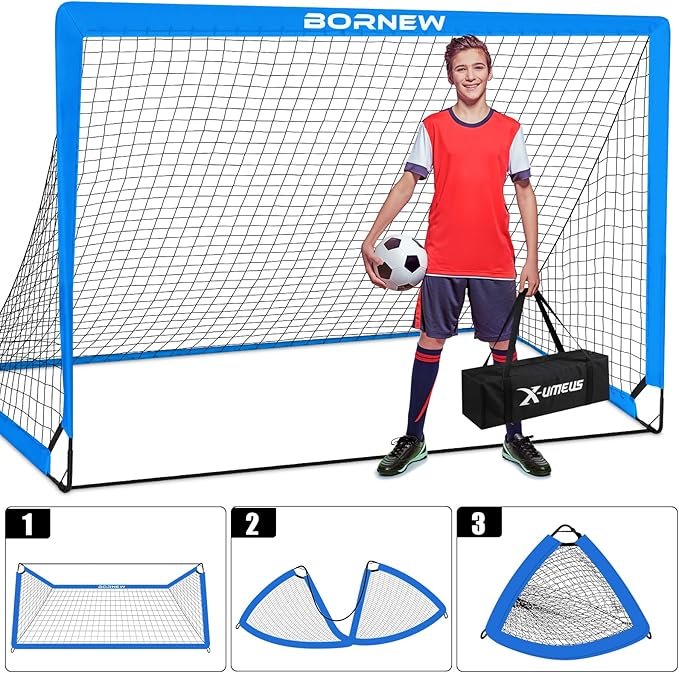 Kids Soccer Goal for Backyard Set - 2 6X4 / 4X3 ft