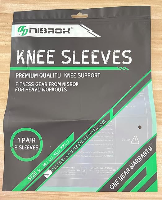 Knee Sleeves (1 Pair), 7mm Neoprene Compression Knee Braces, Great Support for Cross Training, Weightlifting, Powerlifting, Squats, Basketball and More