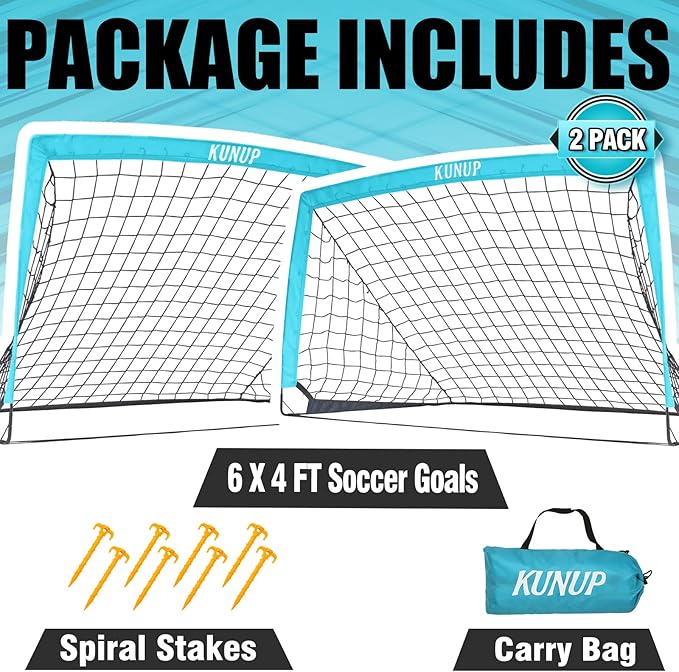Kids Soccer Goals for Backyard 5×3, 6×4, 6×4, 9×5FT 9×5FT 2 2 Pieces