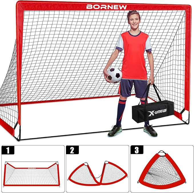 Kids Soccer Goal for Backyard Set - 2 6X4 / 4X3 ft