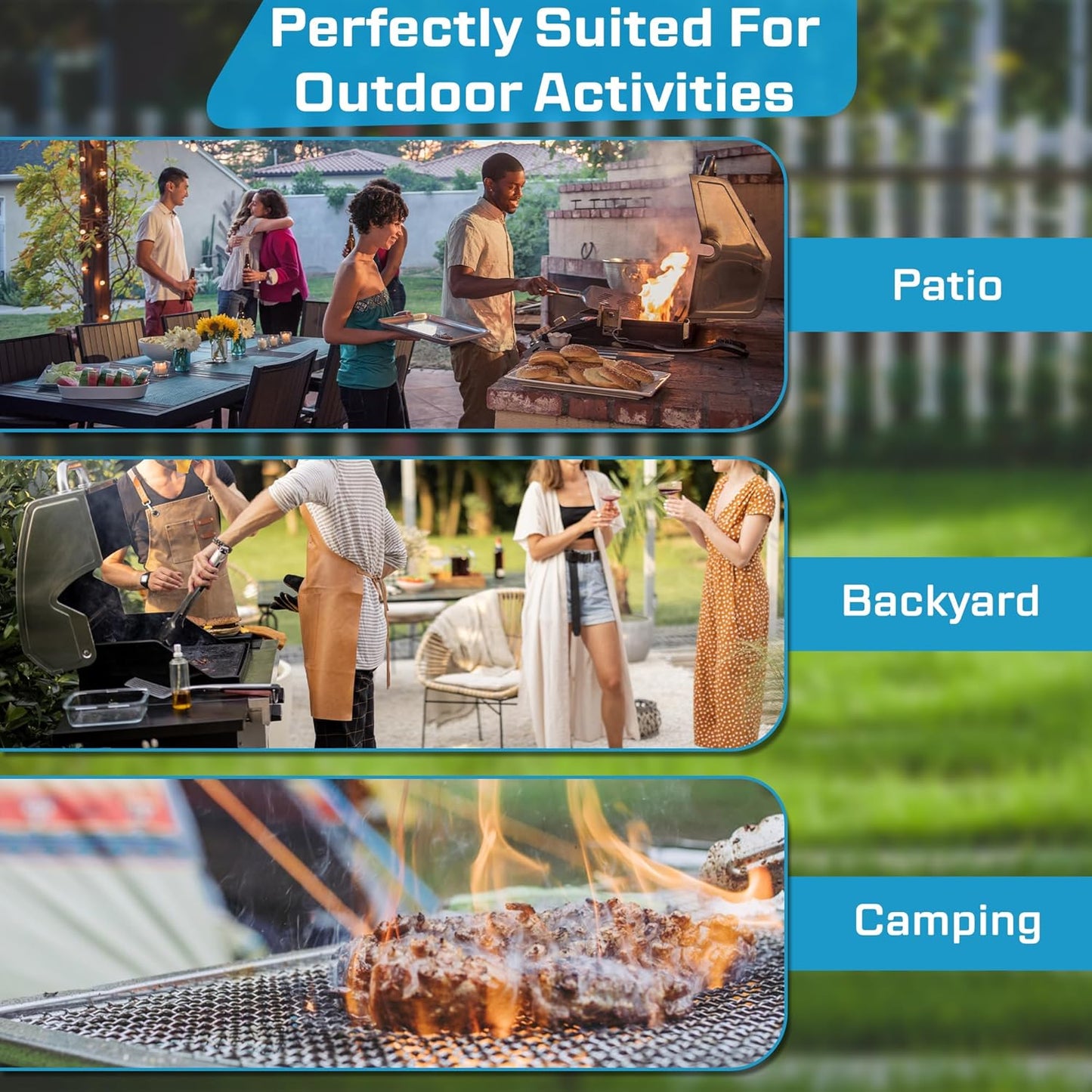 Deep Fryer with Double Burner Propane Stove Outdoor - 2-18QT Aluminum Pots & Frying Baskets- Perfect for fish fryers, Wings, Fries, Cajun Fry