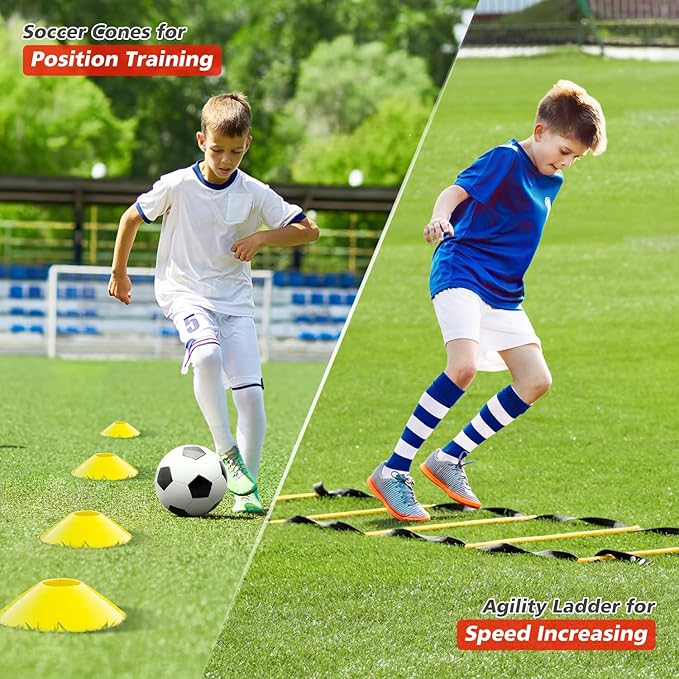 Kids Soccer Goals for Backyard Set of 2 6X4ft Portable