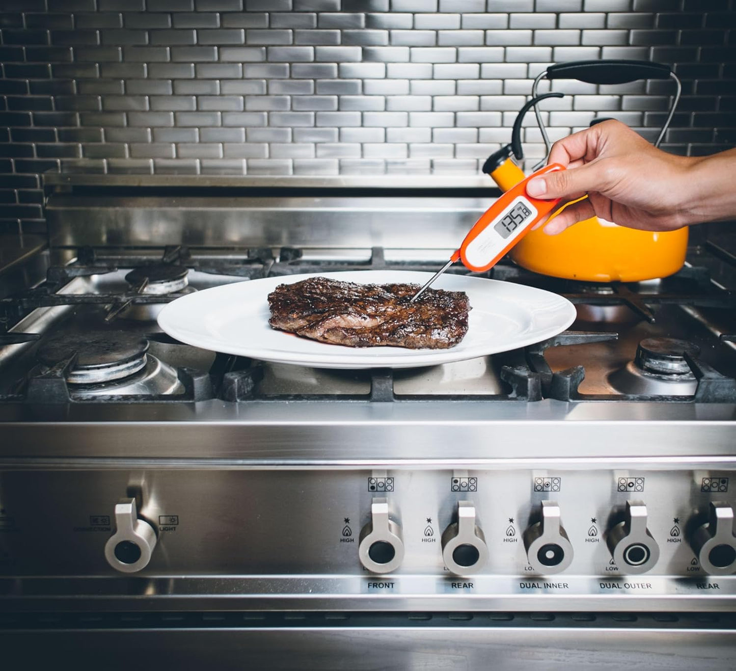 Lavatools Javelin® Ultra-Fast 3-Second Digital Instant Read Meat Thermometer for Grill and Cooking, 2.75" Probe, Compact Foldable Design, Large Display, IP65 Water Resistant, NSF Certified – Sambal