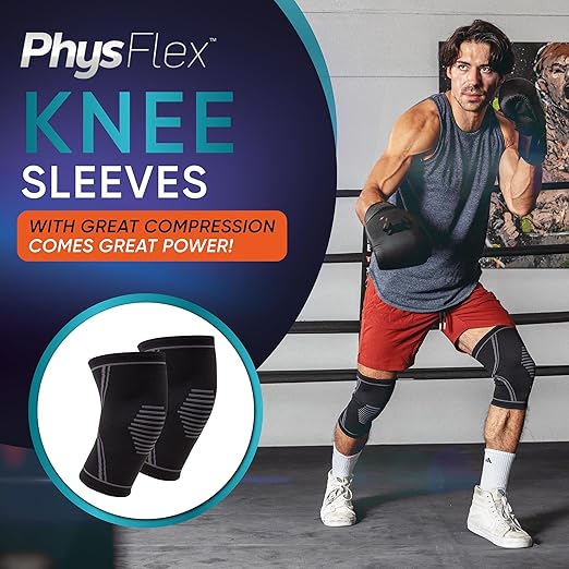 Knee Brace for Women & Men, 2-Pack Knee Compression Sleeves for Pain Relief and Workout – Ideal for Gym, Running, Arthritis, ACL, Meniscus Tear Recovery (Beige, Medium)