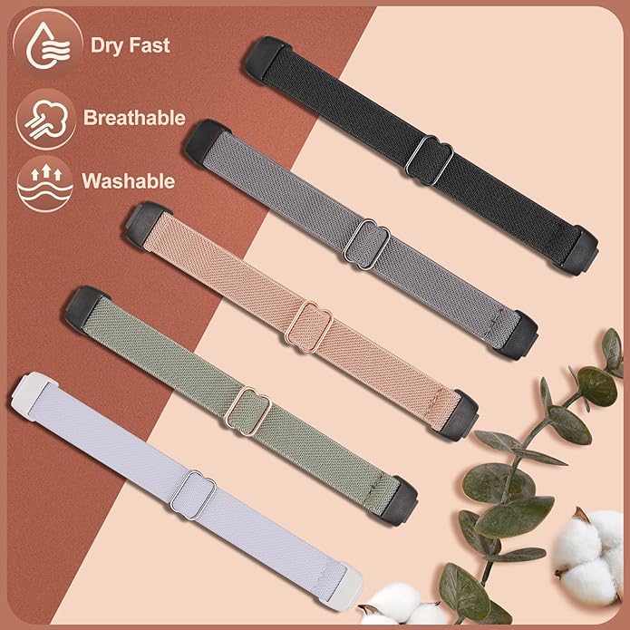 5 Pack Stretchy Nylon Compatible with Fitbit Inspire 3 Bands for Women Men, Elastic Adjustable Soft Sport Strap Replacement Wristband for Fitbit Inspire 3 Bands/Fitbit Inspire 2