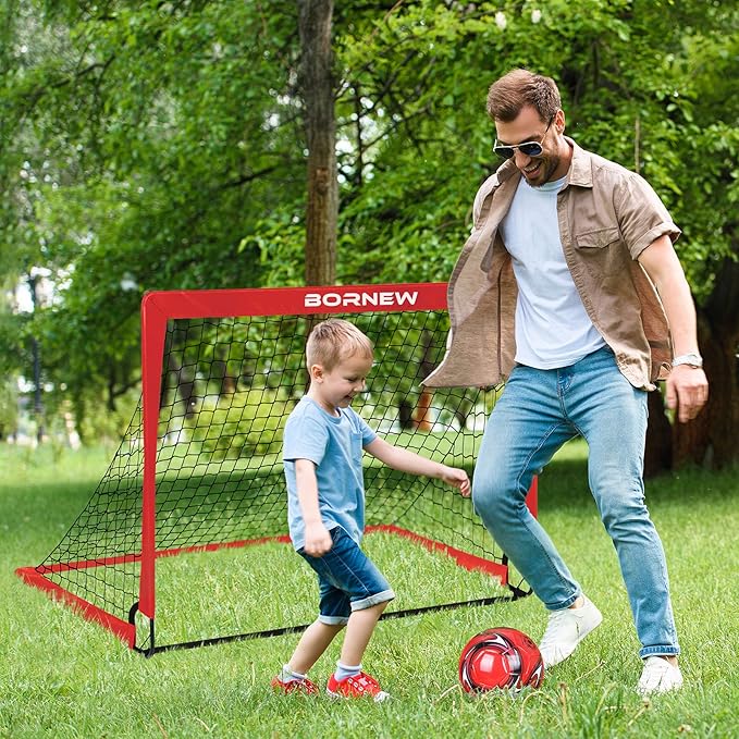 Kids Soccer Goal for Backyard Set - 2 6X4 / 4X3 ft