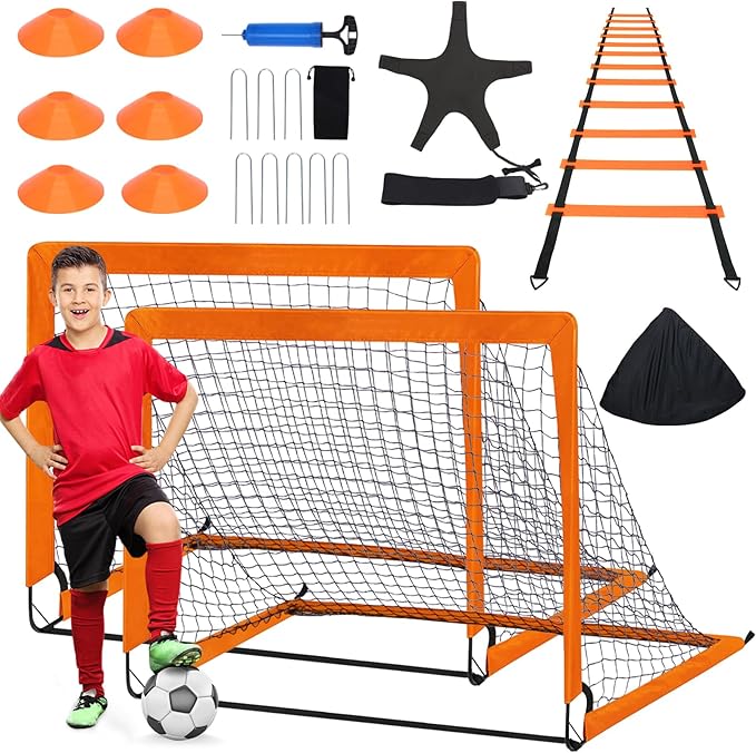 Kids Soccer Goal Set Pop Up Backyard Soccer