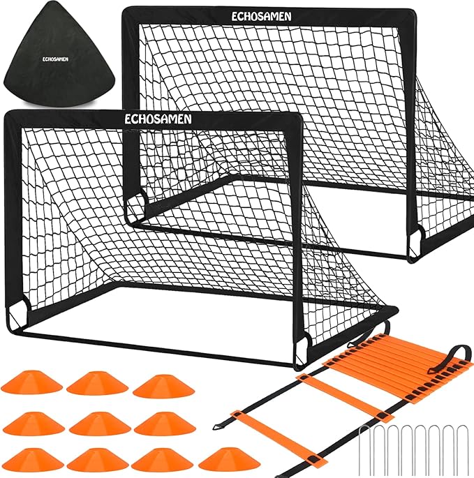 Kids Soccer Goals for Backyard Set 2 of 4' x 3' Soccer 10 Soccer