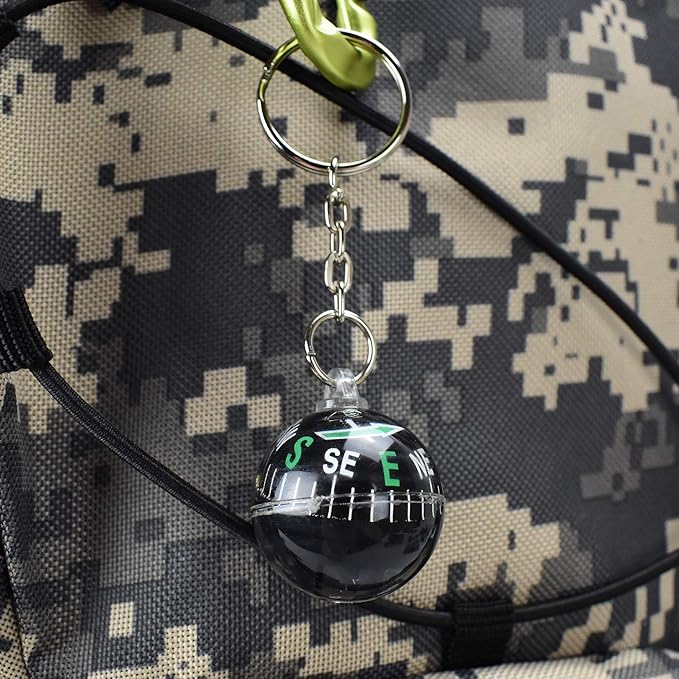 Ace Camp Munkees Ball Compass Keychain