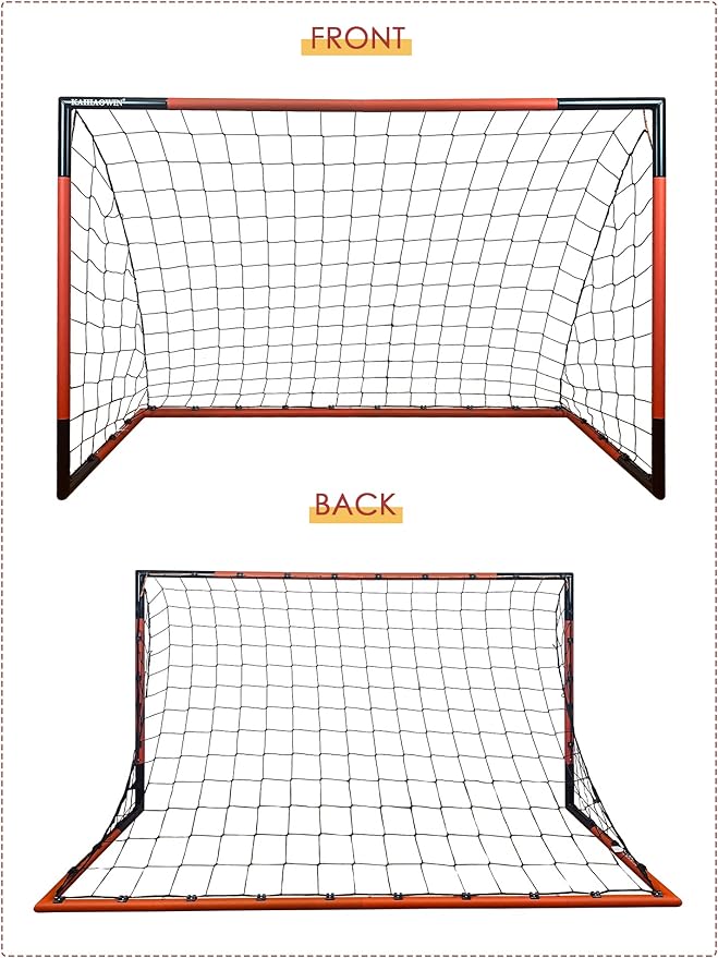 KAIHAOWIN Soccer Goal 3'x2.5' 6'x4'|8'x6'|10'x6.6'-Steel Frame
