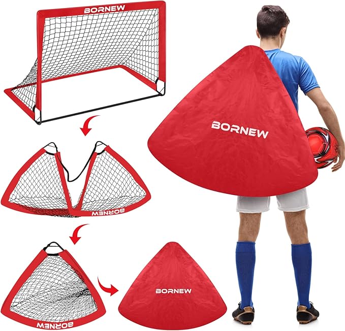 Kids Soccer Goal for Backyard Set - 2 6X4 / 4X3 ft