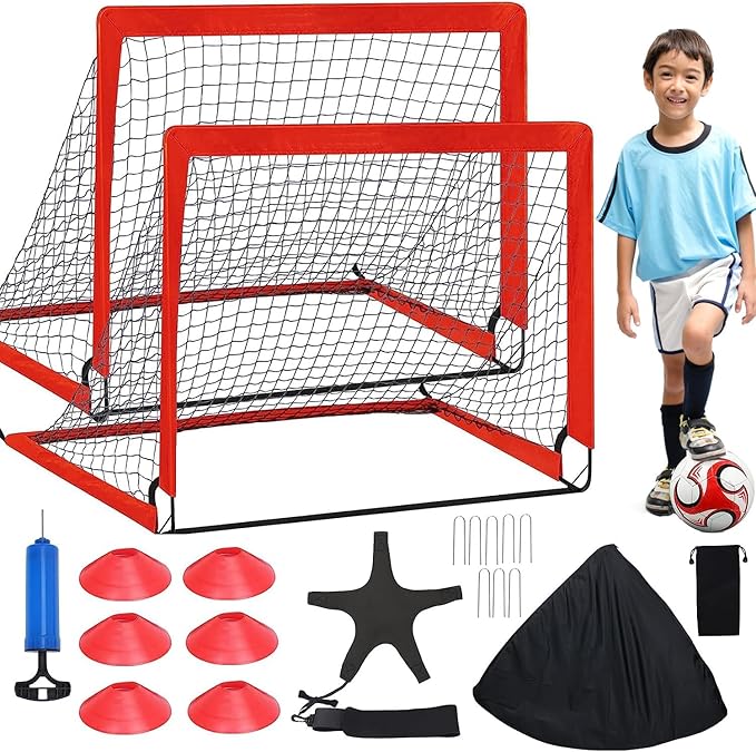 Kids Soccer Goal Set Pop Up Backyard Soccer