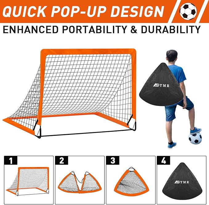 Kids Soccer Goals for Backyard Set 4x3 ft