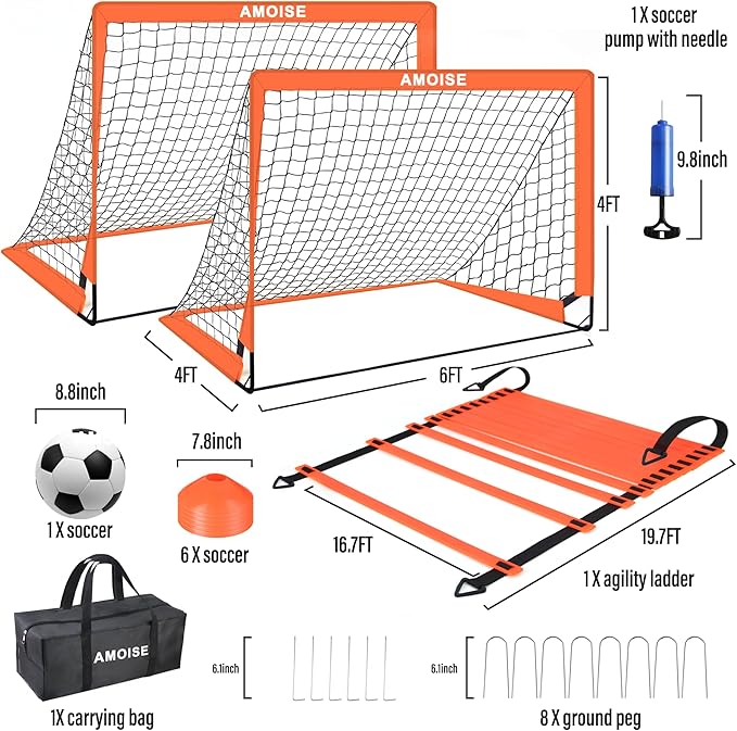 Kids Soccer Goals for Backyard Set of 2