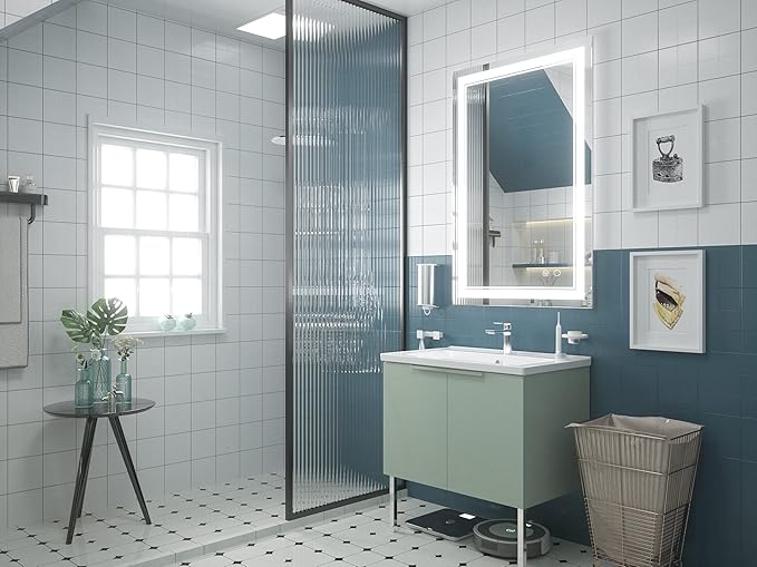 Keonjinn LED Mirror for Bathroom 36 x 24 Inch, IP54 Waterproof, 3 Year