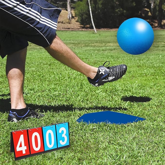Kickball Set with Bases and Ball - 8.5" Kickball 12" Pump 14" Scoreboard