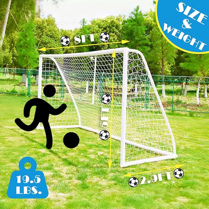 KATARUS Soccer Goal 12x6FT/10x6.5FT/8x6FT/8x5FT/6x4FT Outdoor Soccer Net Goals