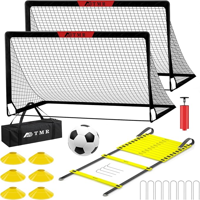Kids Soccer Goals for Backyard Set of 2 6x4 ft