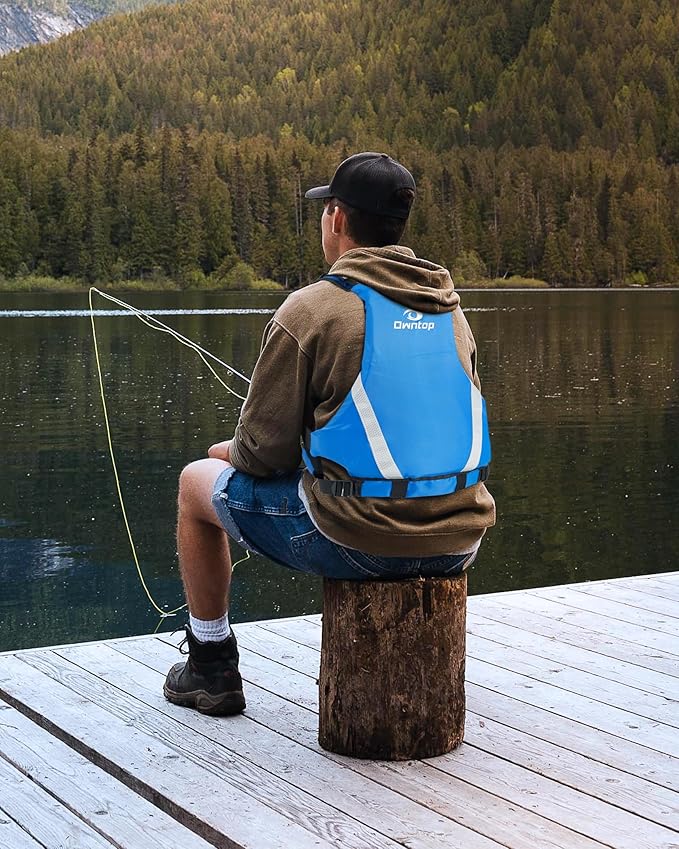 Owntop Swim Vest for Adults | Unrestricted Arm Movement | Extra-Large Pockets | Super-Thin | Kayak, Boating, Fishing