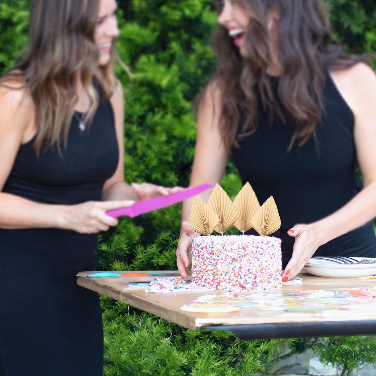 Gyufise 6Pcs Paper Palm Fan Cake Toppers Palm Leaf Fan Cake Topper Palm Spear Leaf Cupcake Toppers Cake Insert Decoration For Cake Decorating Diy Craft Project Home Wedding Party Supplies Beige