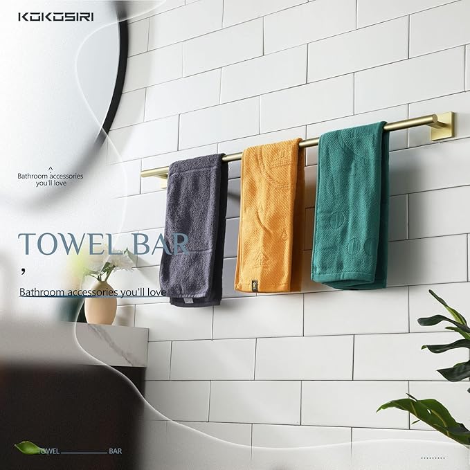 KOKOSIRI Bathroom Towel Bar 36'' Towel Holder 36 Inch B4005BG-L36