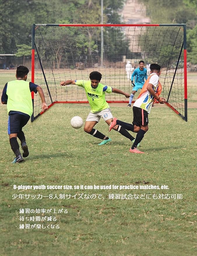 KAIHAOWIN Soccer Goal 3'x2.5' 6'x4'|8'x6'|10'x6.6'-Steel Frame