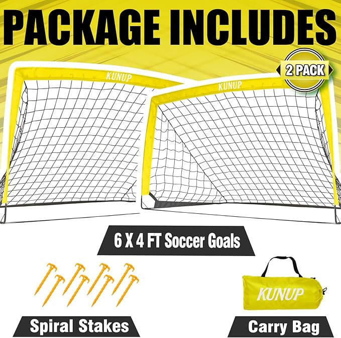 Kids Soccer Goals for Backyard 5×3, 6×4, 6×4, 9×5FT 9×5FT 2 2 Pieces