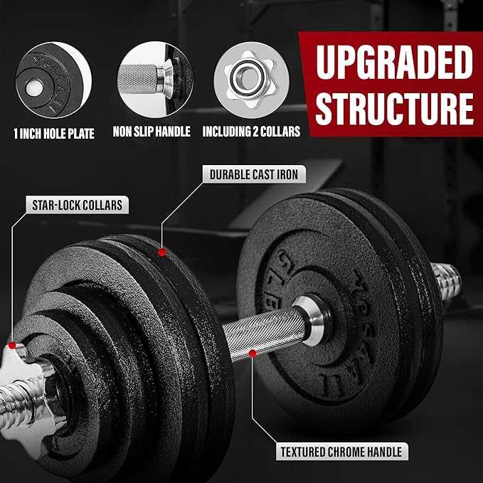 Yes4All Dumbbell Adjustable - 105lbs