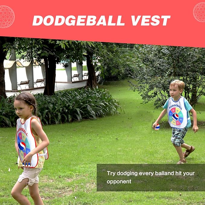 Kids Toys- Toss and Catch Ball Game Set 2 Vests, 2 Rackets, 2 Balls, 3-12/Family Boy