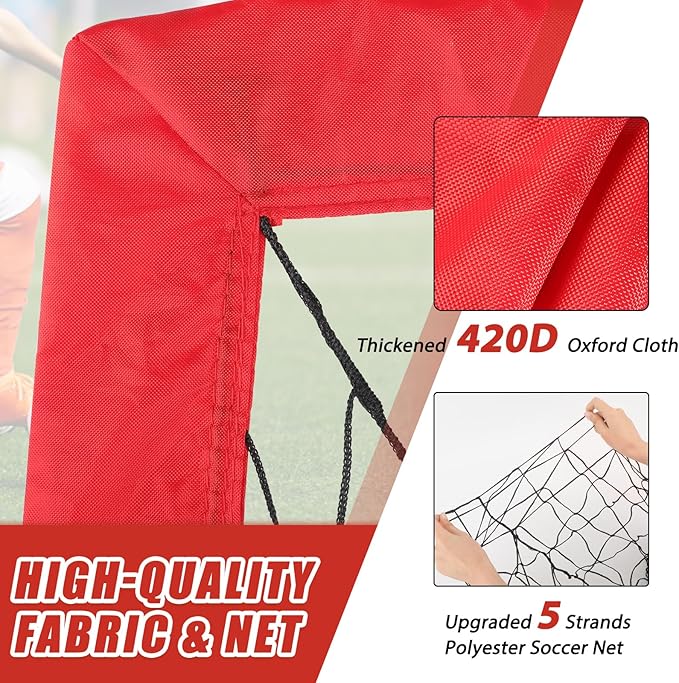 KTRIO Soccer Goal Soccer Net 6x4 ft