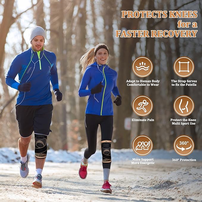 Knee Sleeve, knee Support for women and men with Removable Adjustable Straps, Premium Knee Compression Sleeve and Knee Brace for Arthritis Pain, Running, Cross Training