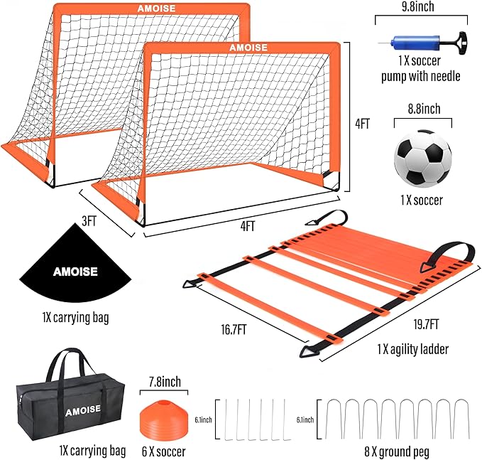 Kids Soccer Goals for Backyard Set of 2