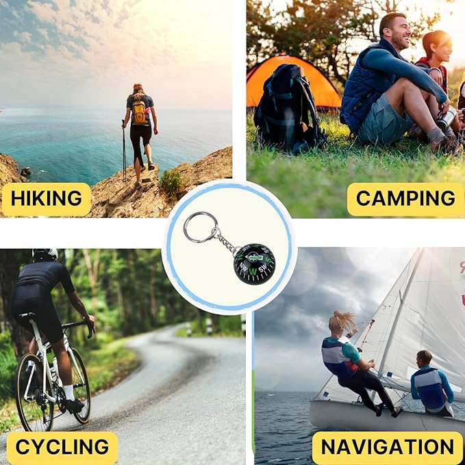 Ace Camp Munkees Ball Compass Keychain