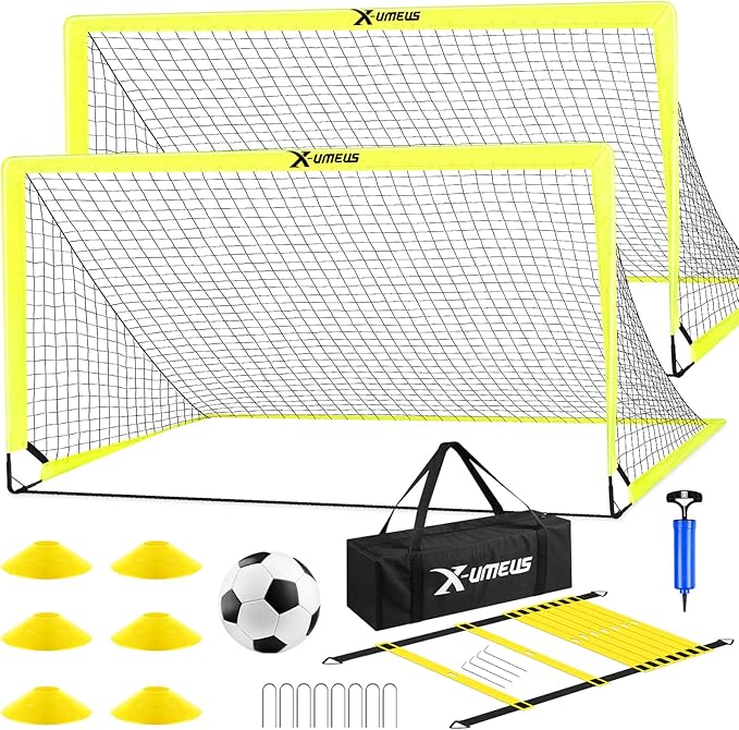 Kids Soccer Goals for Backyard Set of 2 6x4 ft