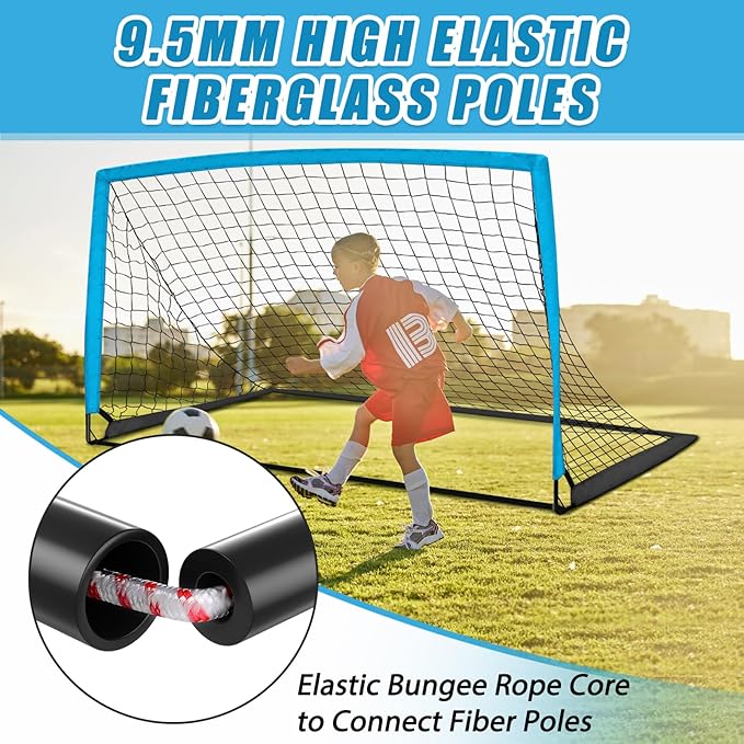 KTRIO Soccer Goal Soccer Net 6x4 ft