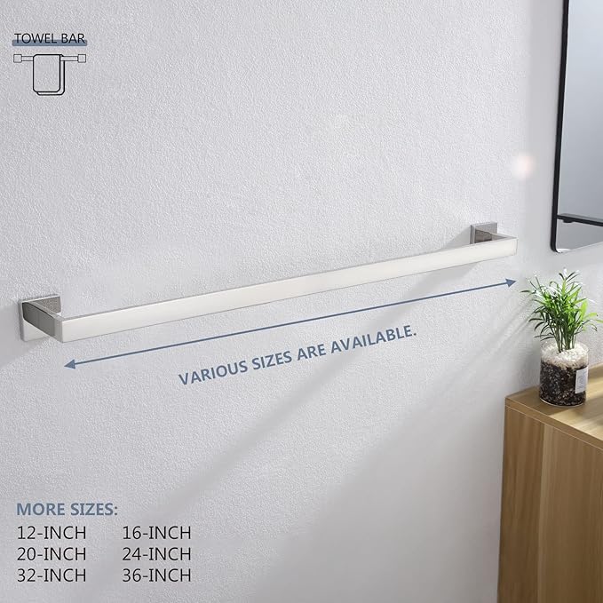 KOKOSIRI 32-Inch Towel Bar SUS304 Stainless 2 Pack, B4003CH-L32-P2