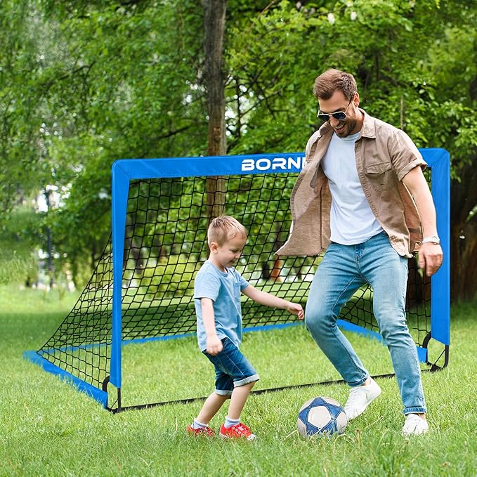 Kids Soccer Goal for Backyard Set - 2 6X4 / 4X3 ft