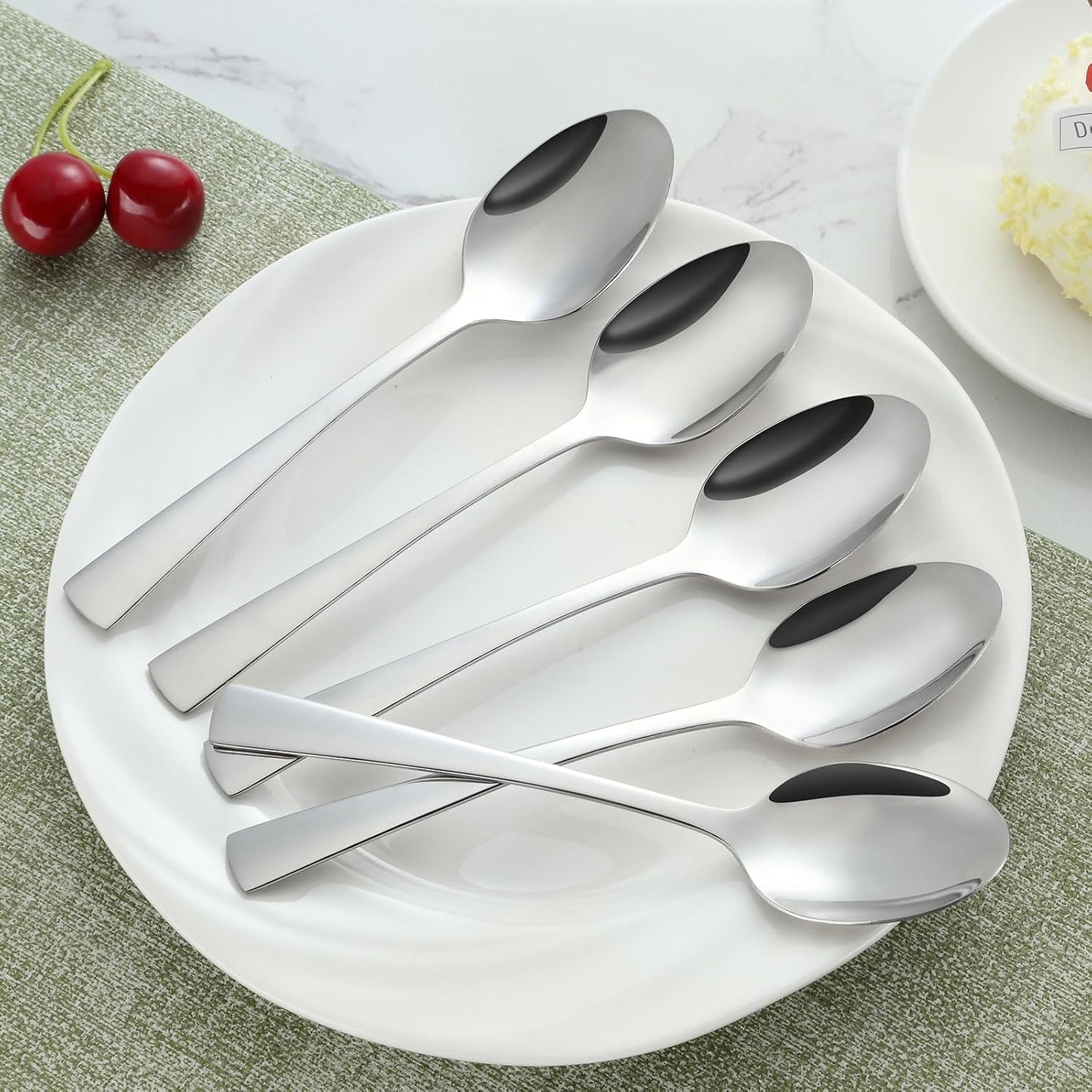 Unokit 36-Piece Tea Spoons Set, Stainless Steel, Mirror Polished, Dishwasher Safe
