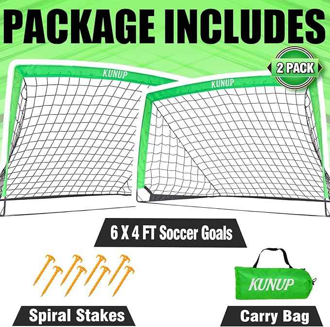 Kids Soccer Goals for Backyard 5×3, 6×4, 6×4, 9×5FT 9×5FT 2 2 Pieces