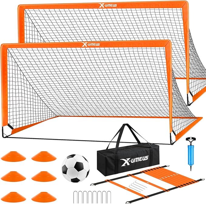 Kids Soccer Goals for Backyard Set of 2 6x4 ft