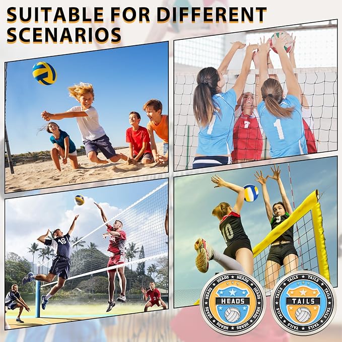 Leyndo 10 Pcs Volleyball Flip Coin Referee Official