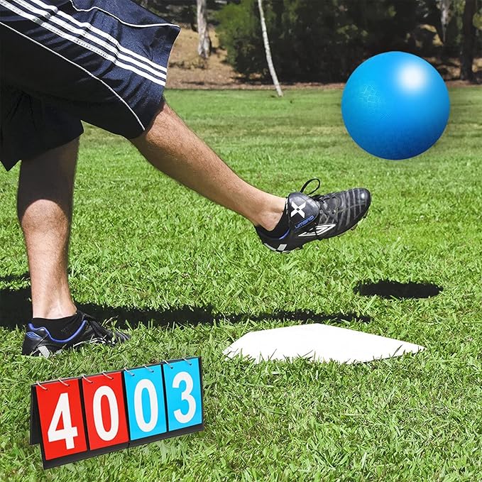Kickball Set with Bases and Ball - 8.5" Kickball 12" Pump 14" Scoreboard